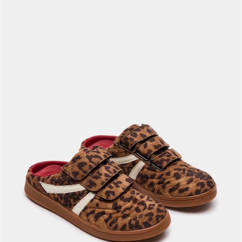 Steve Madden Brown Leopard Print Slippers
